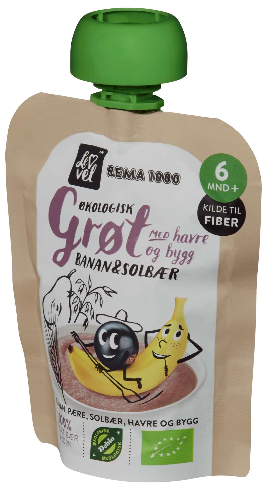 Grøt banan og solbær økol. 90g