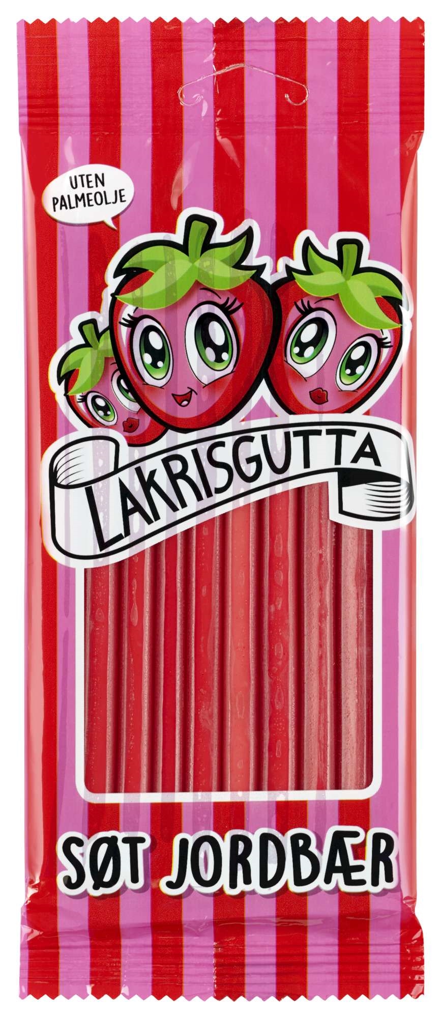 Lakrisgutta søt jordbær 100g