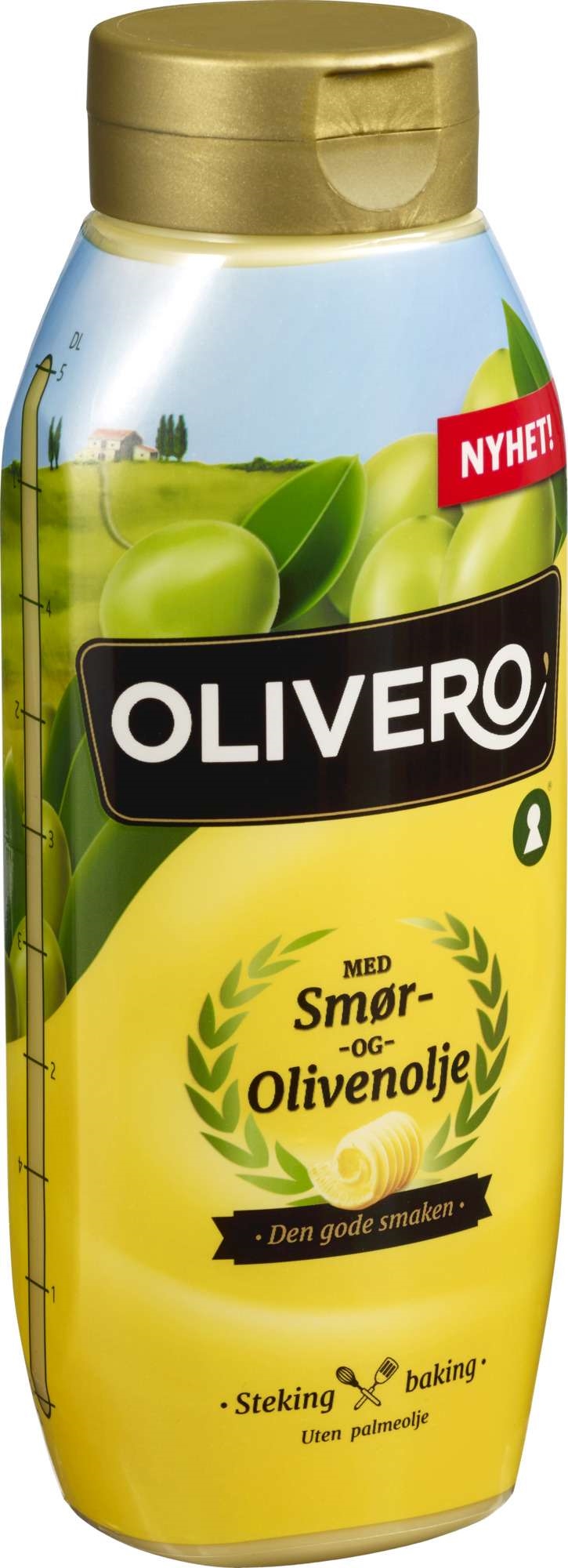 Olivero smør- og olivenolje flytende 520ml