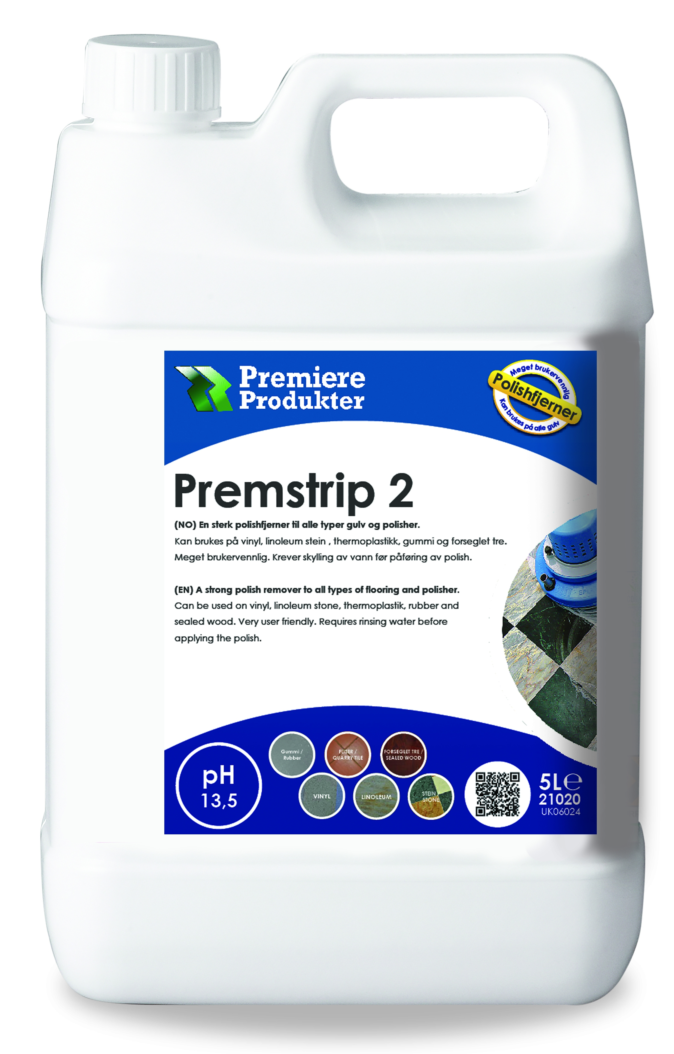Premstrip 2 polishfjerner   5l