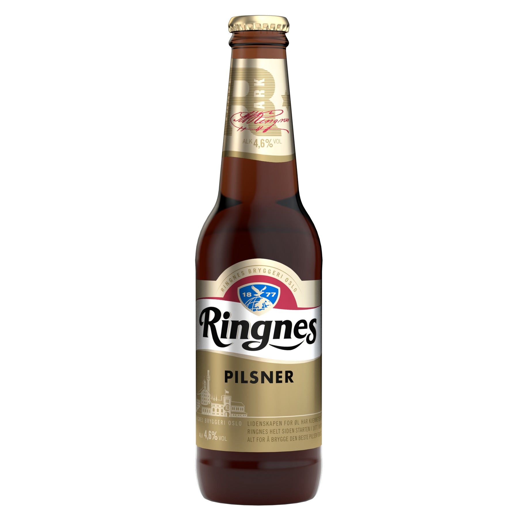 Ringnes pils 6pk fl   4,6%   24x33cl