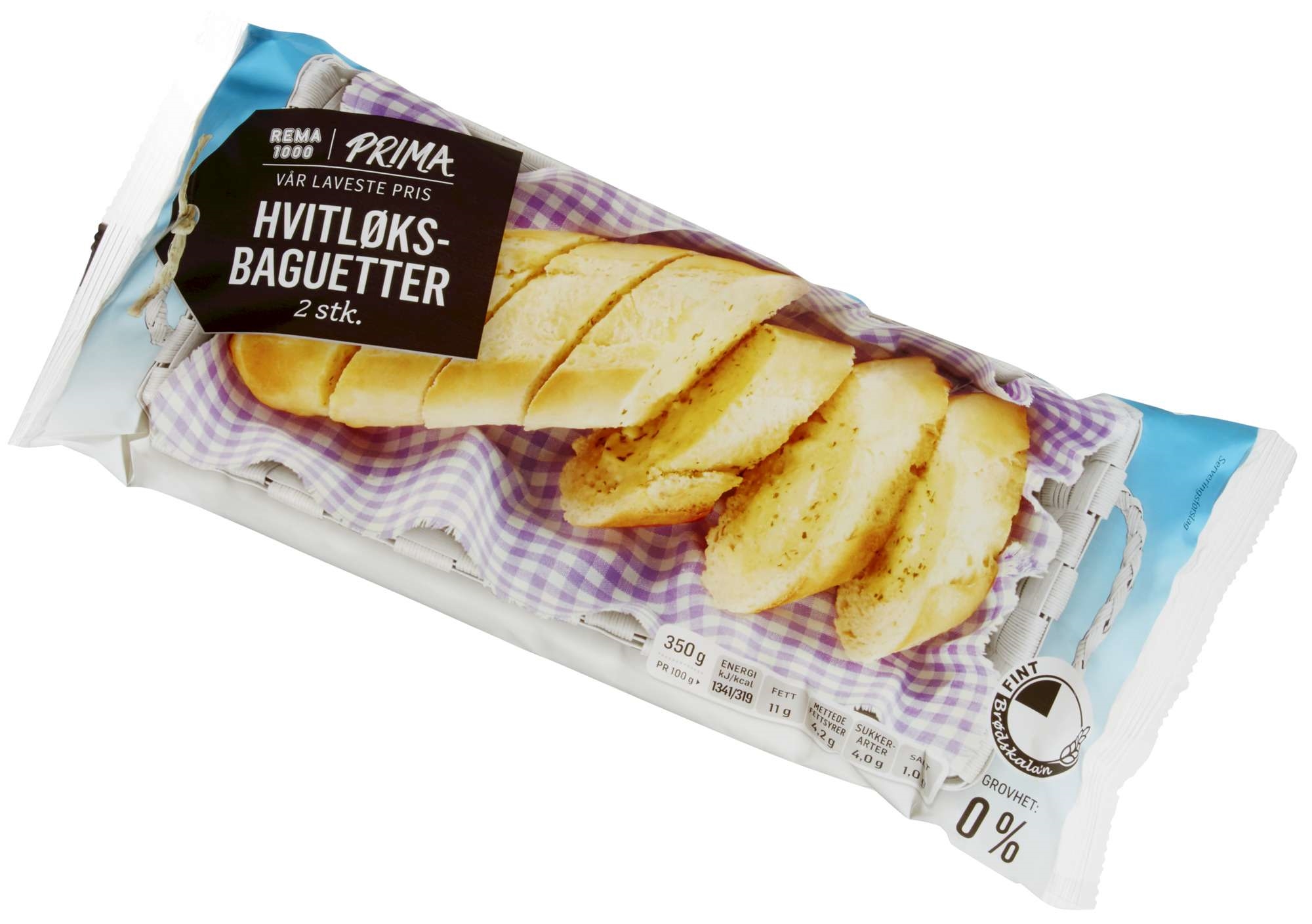 Hvitløkbaguetter   2x175g