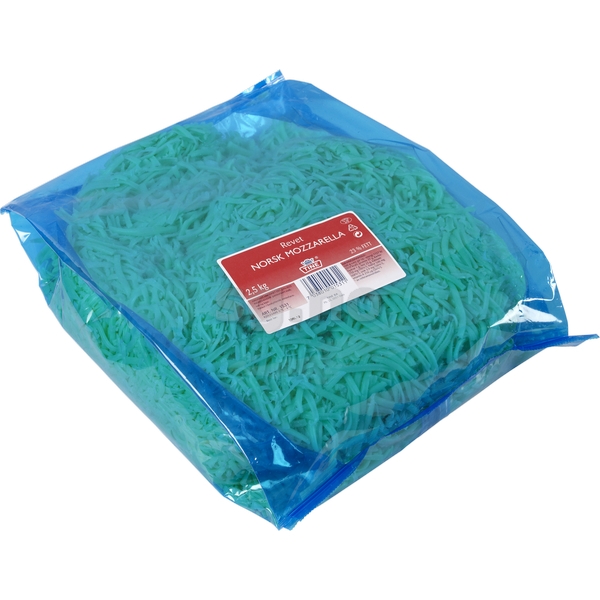 Revet mozzarella 23%fett 2,5kg