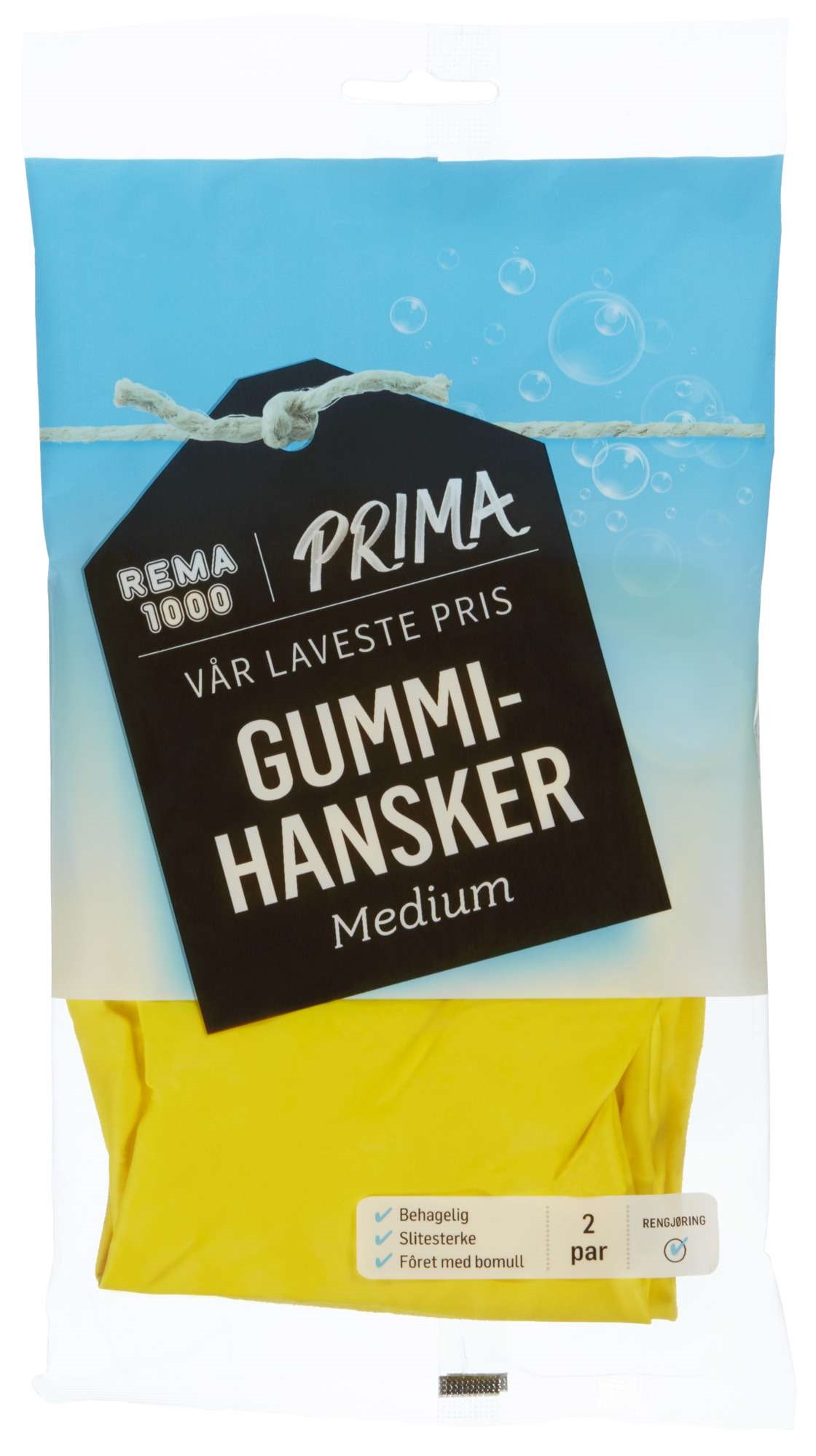 Gummihansker medium   2par