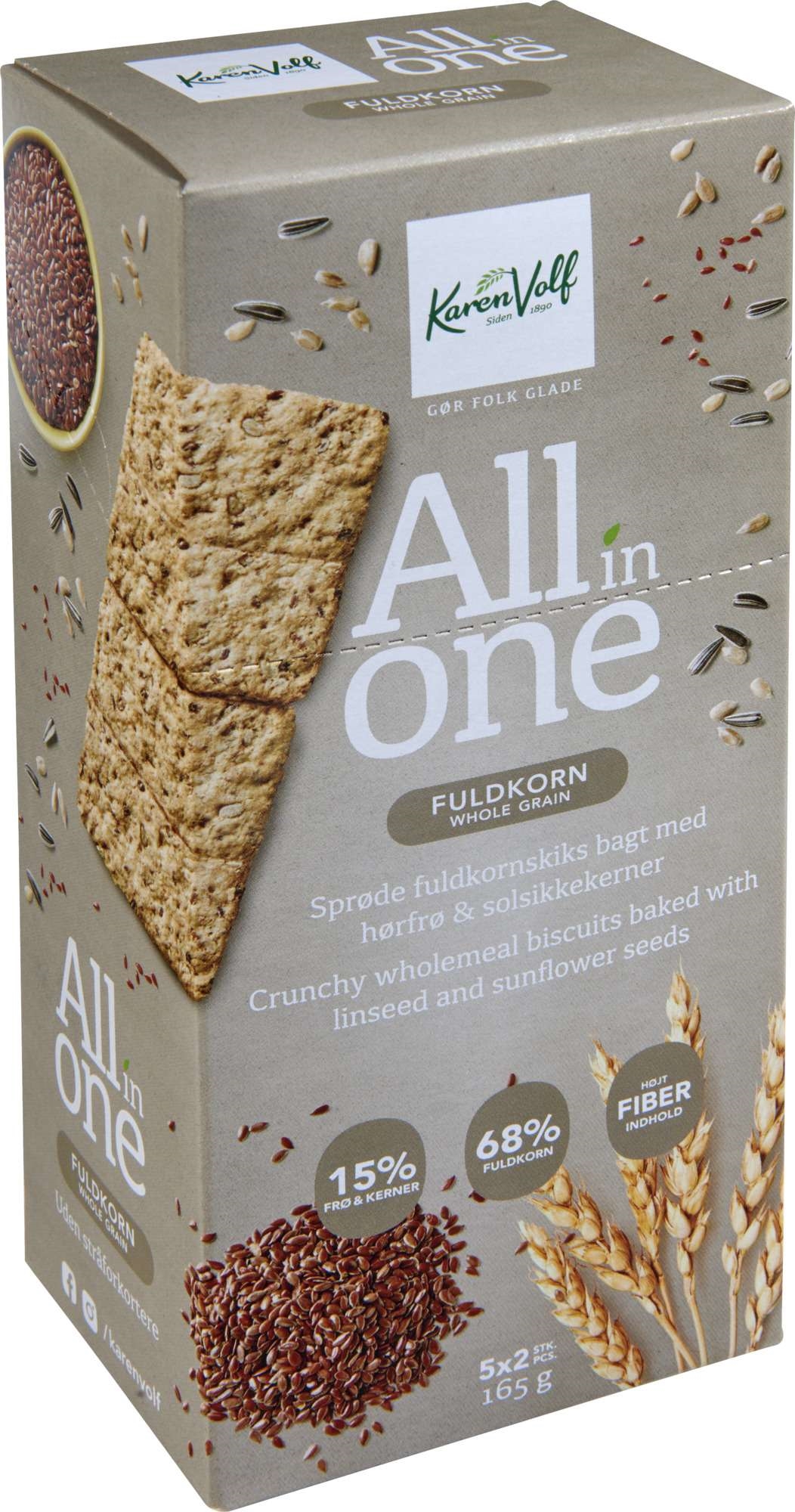 Karen volf all in one whole grain crackers 165grm