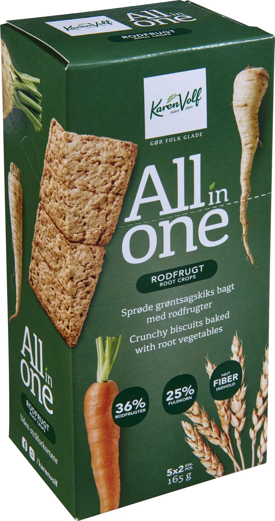 Karen volf all in one rotfruktkjeks   165g