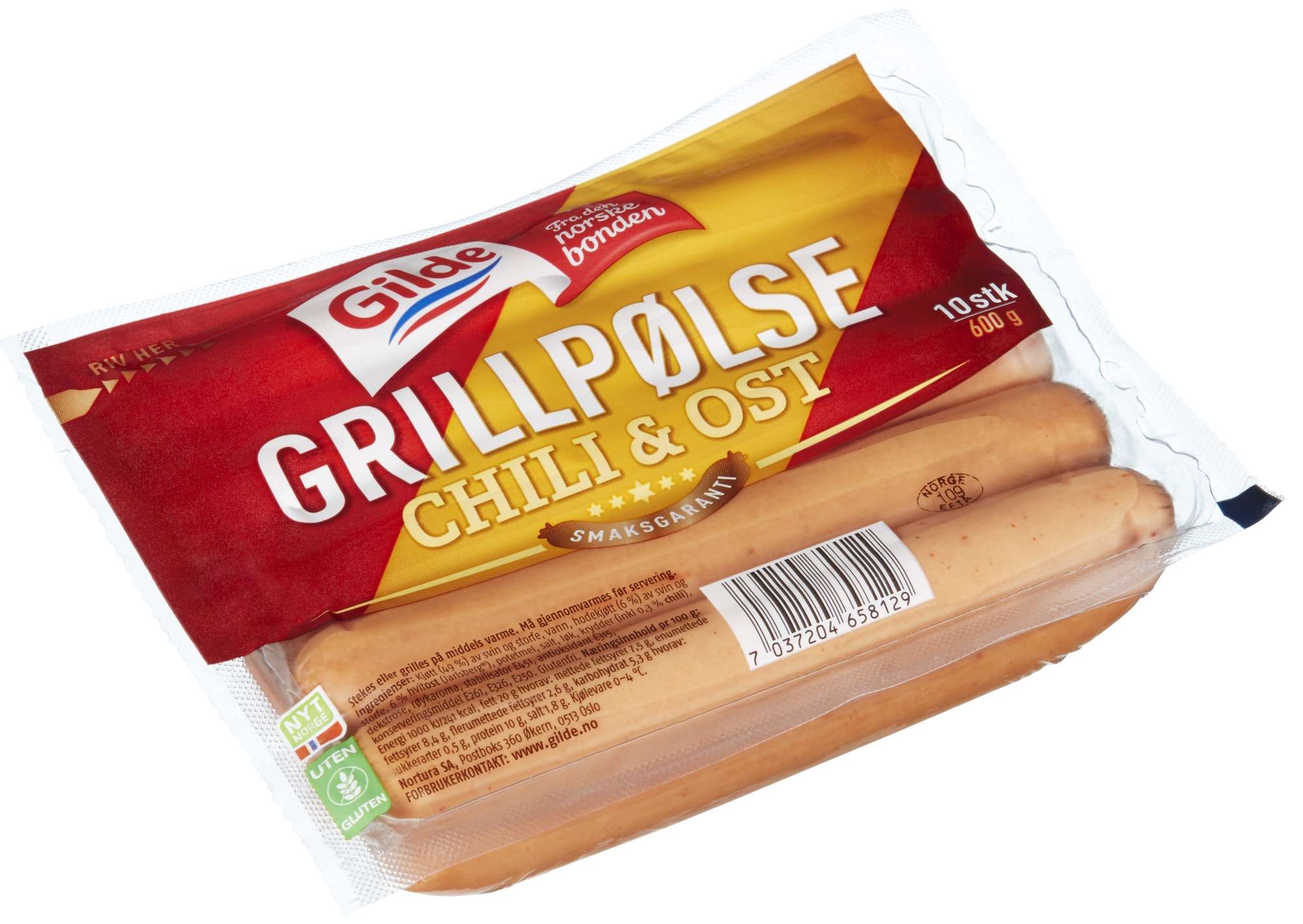 Grillpølse ost&chilli   600g