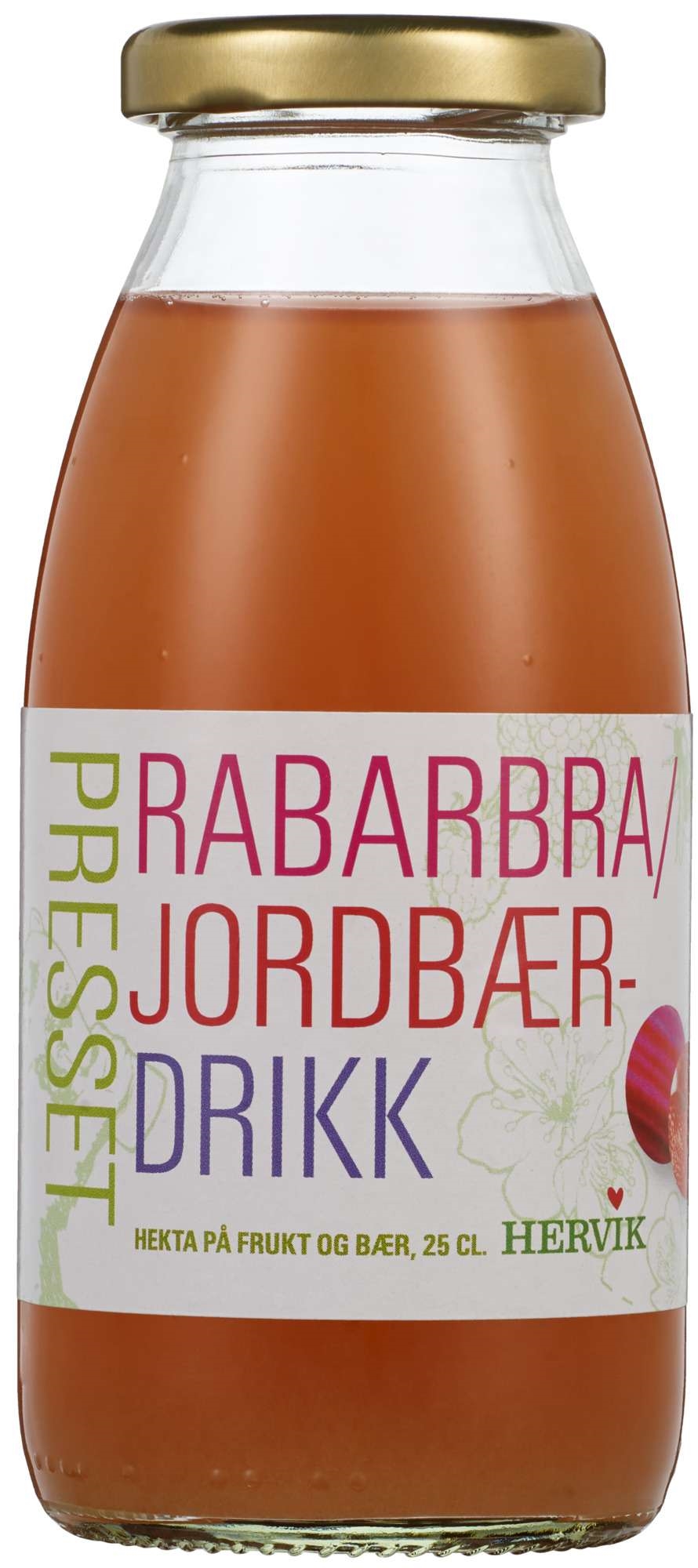 Rabarbra & jordbærdrikk 0,25l