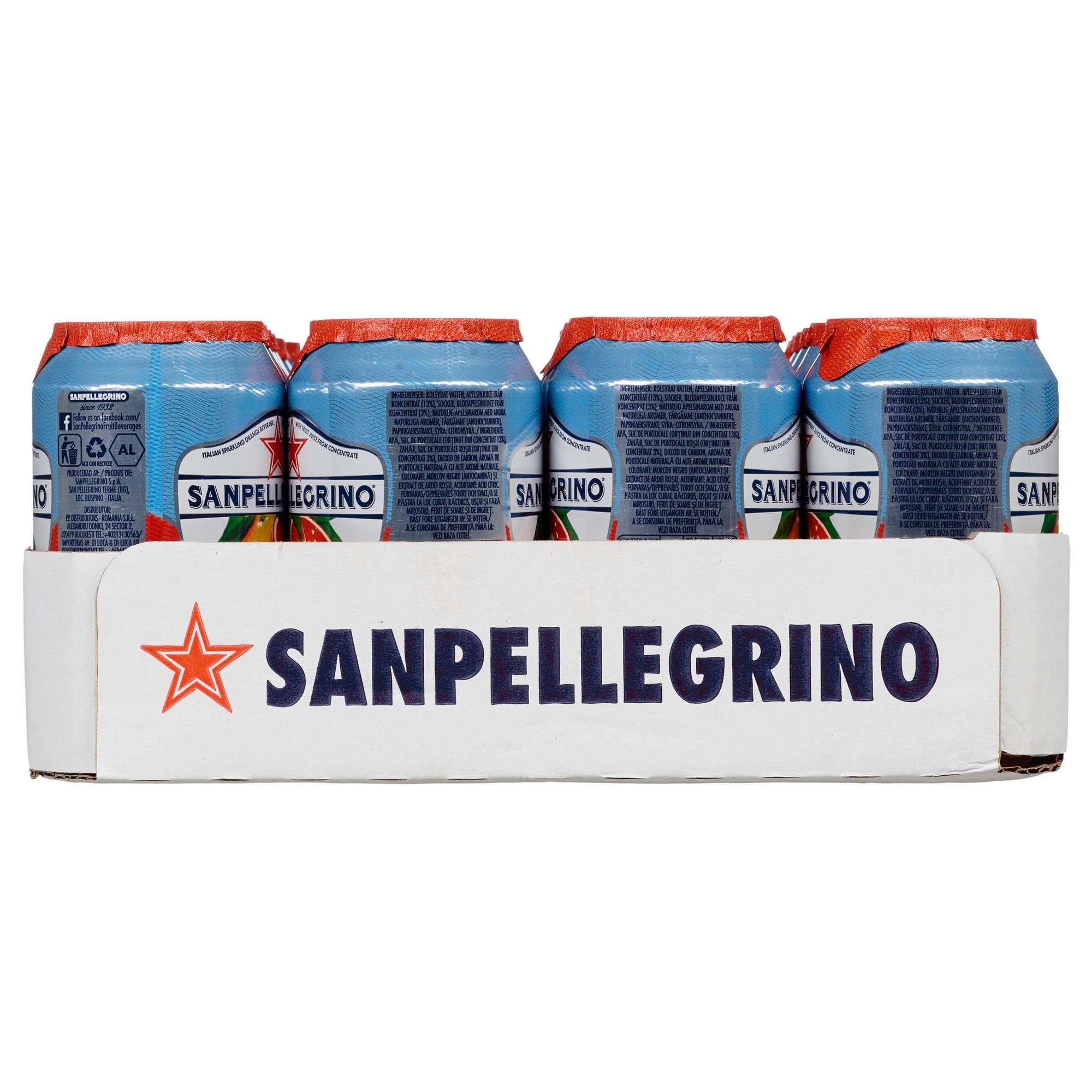 San pellegrino aranciata rossa 24x33cl