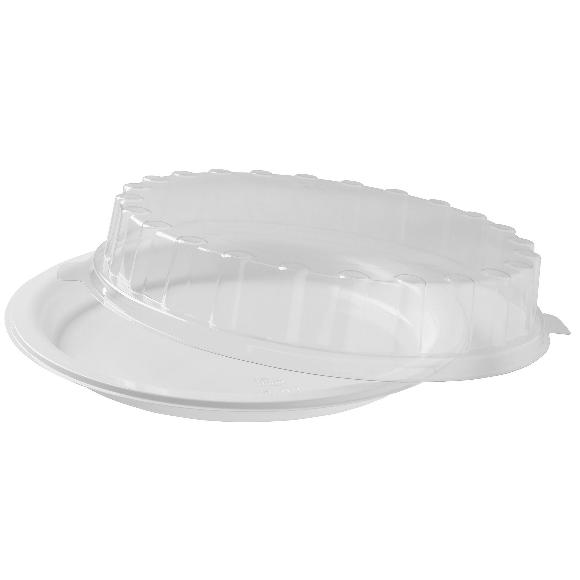 Tallerken plast flat 22cm hvit   50stk