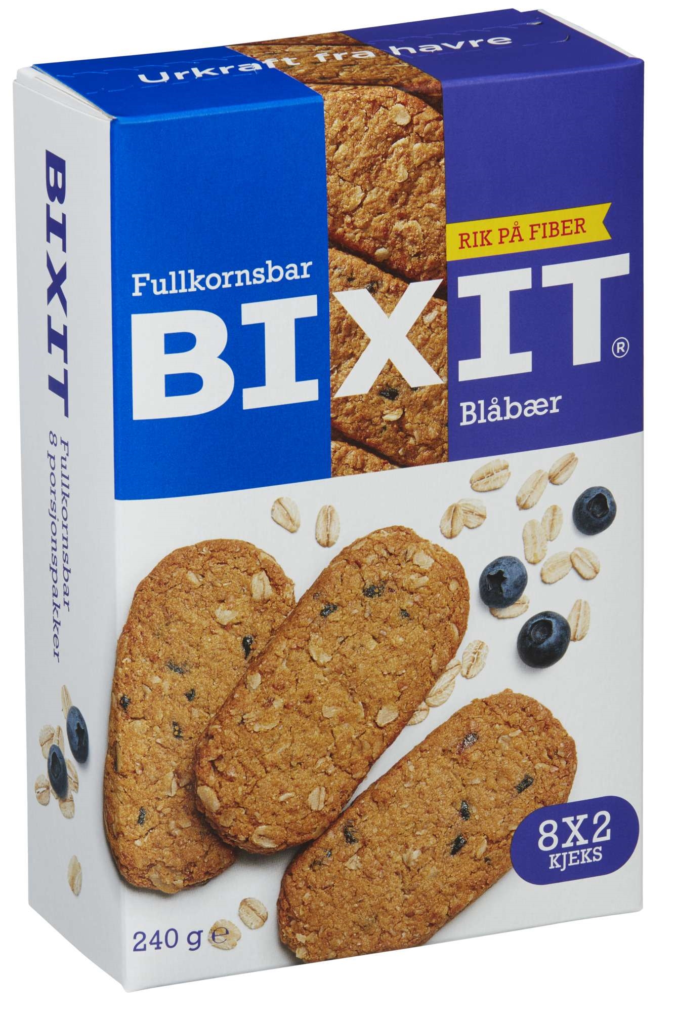 Bixit fullkornsbar blåbær 240g