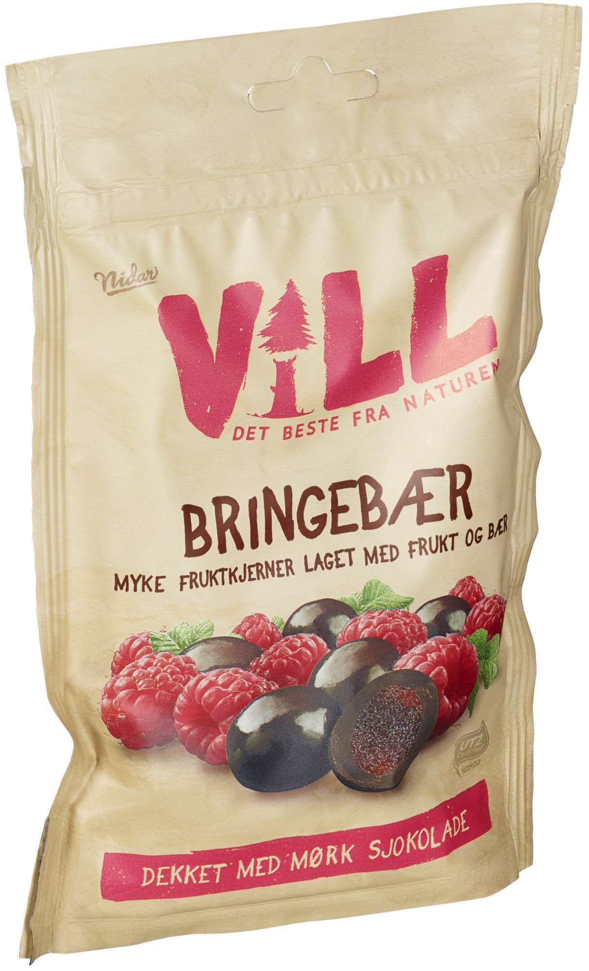 Vill fruktkjerner bringebær 140g