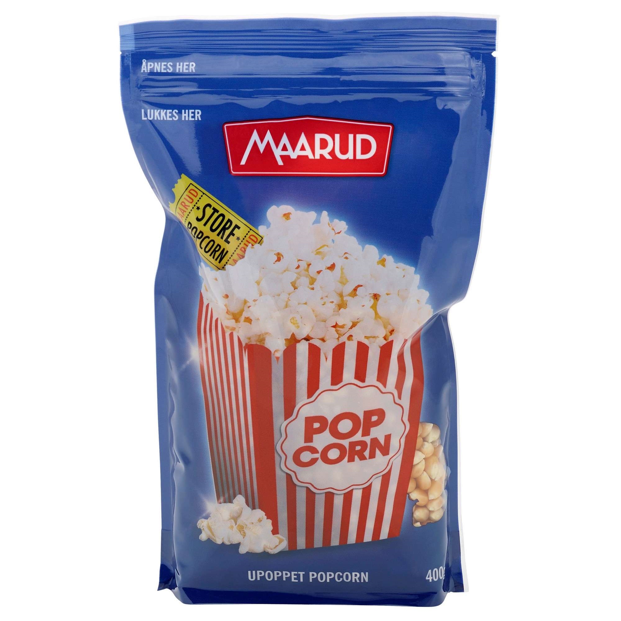 Popcorn upoppet 400g