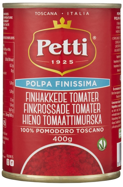 Tomater finhakkede   400g