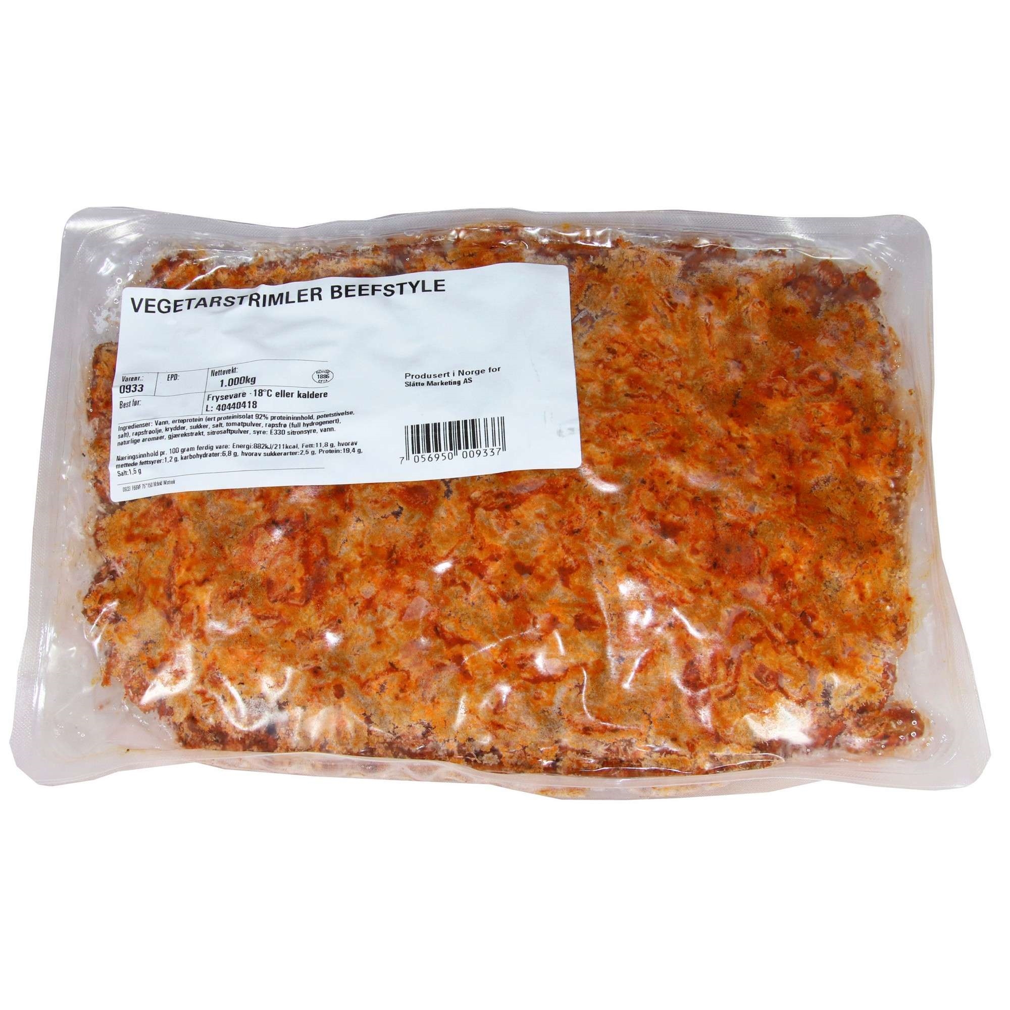 Vegetarstrimler "beefstyle" 1kg
