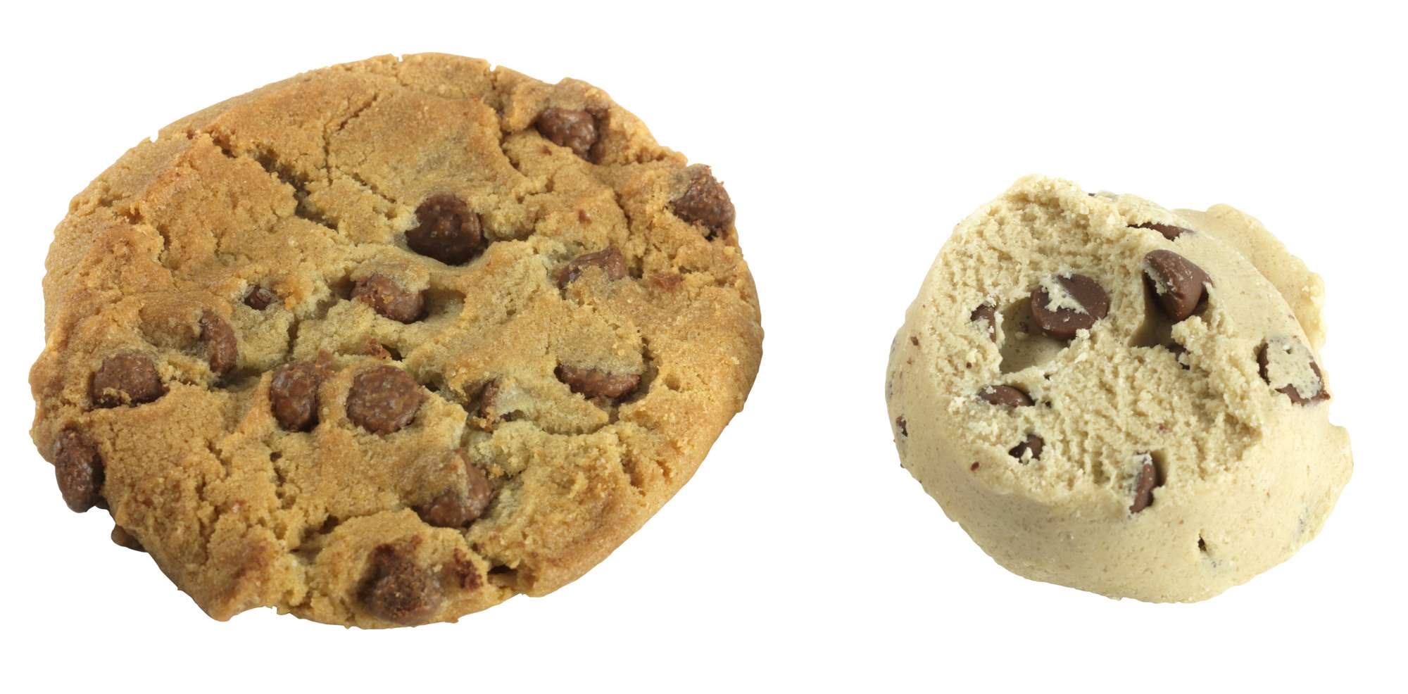 Choco chip cookie rå 90x50g