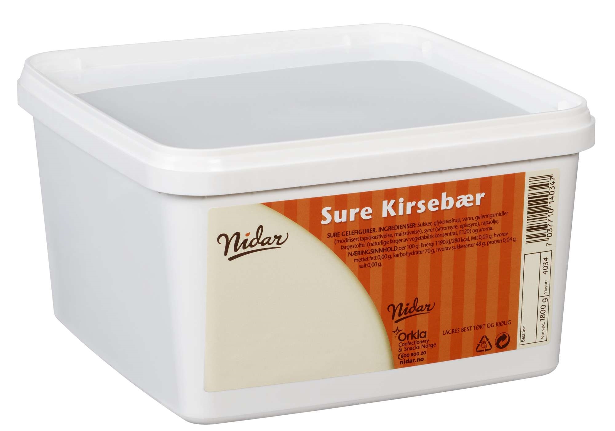 Sure kirsebær løsvekt 1,8kg