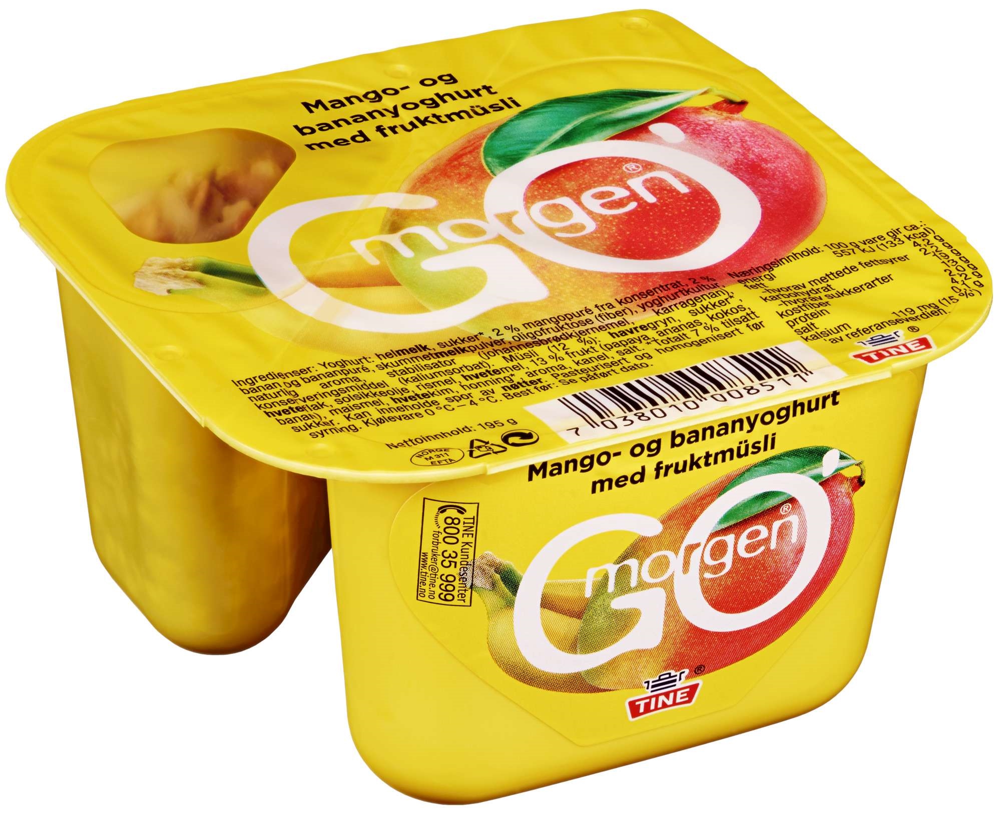 God morgen yoghurt mango/mus.195g