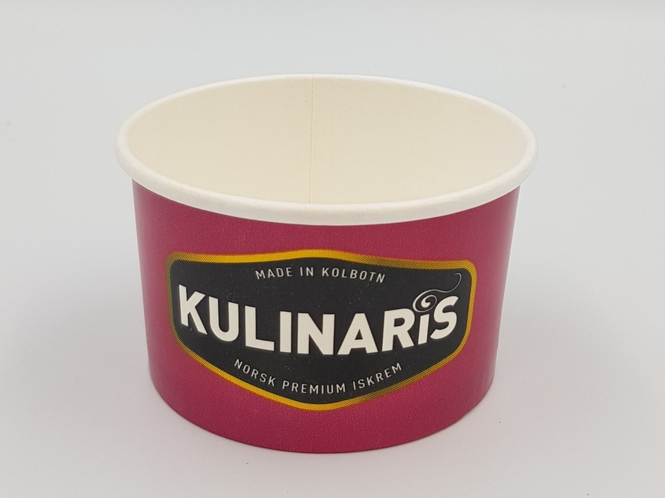 Cup for icecream cardboard w/logo 184ml  1000pcs