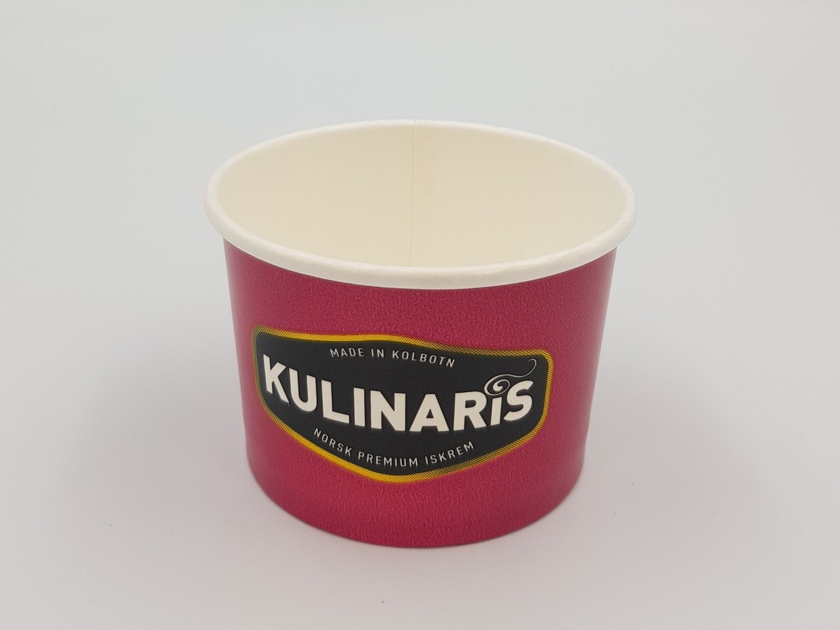Portion cup icecream carton w/logo 138ml  1000pcs