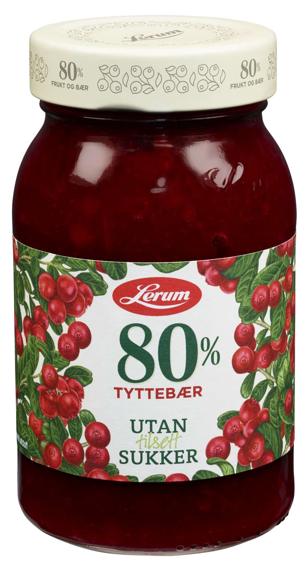 Tyttebærsyltetøy u/tilsatt sukker 340g