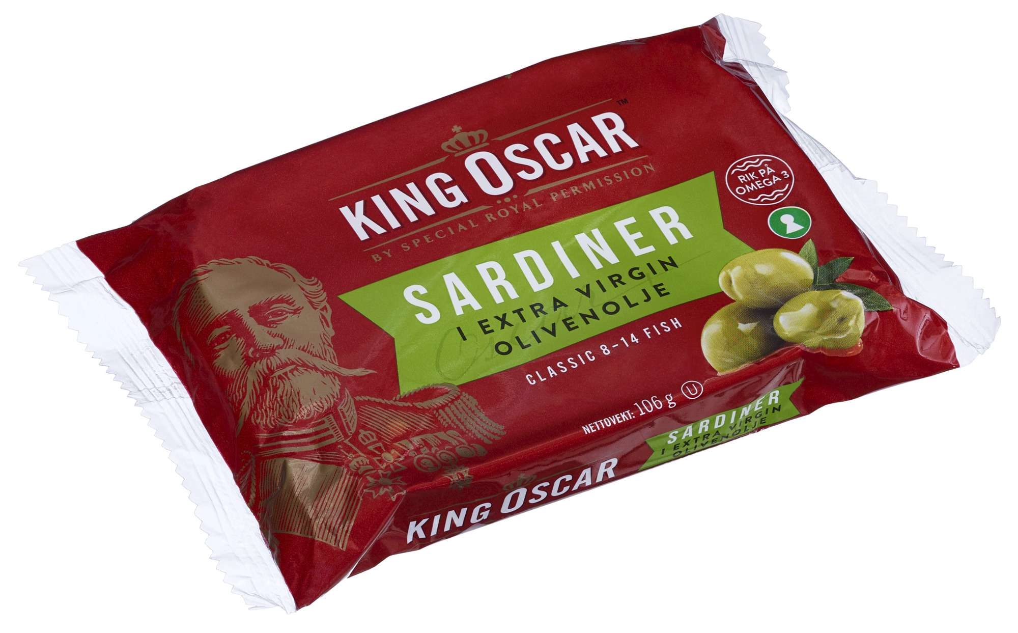 Sardiner i olivenolje 106g