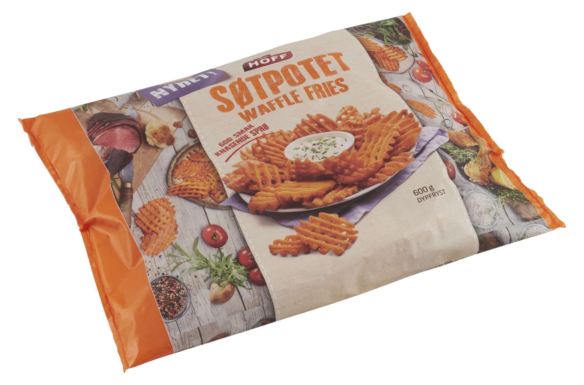 Søtpotet waffle fries 600g