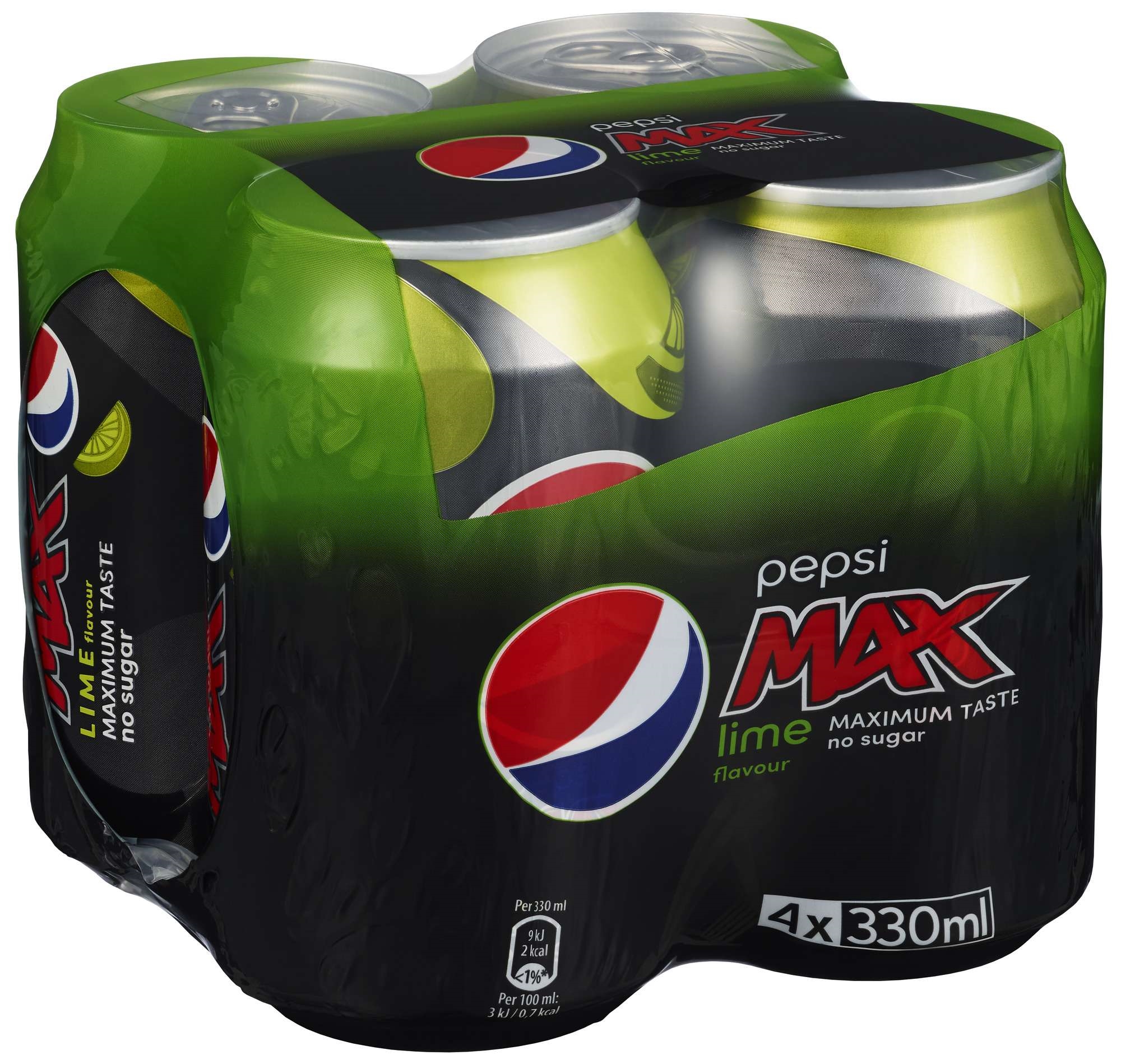 Pepsi max lime 4pk bx 24x0,33l