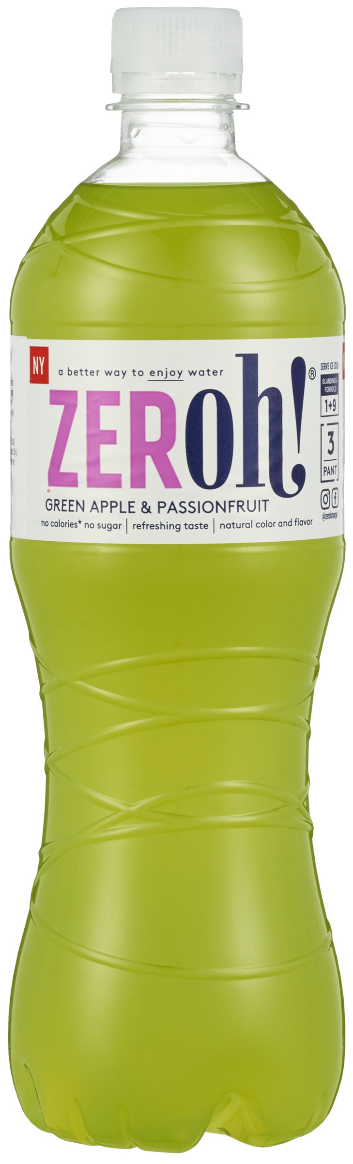 Zeroh green apple & passionfruit 0.8l