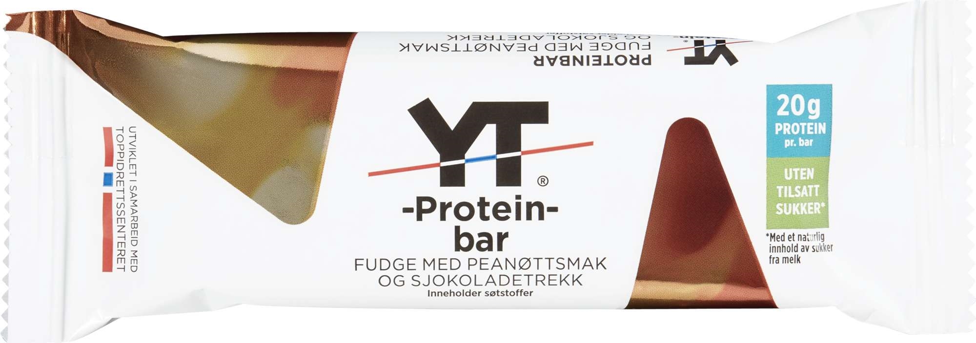 Yt proteinbar fudge/peanøtt/sjokolade  50g