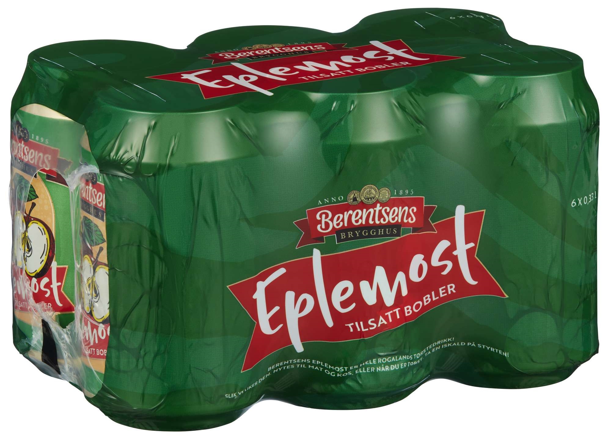 Berentsens eplemost med kullsyre 6pk bx 24x33cl