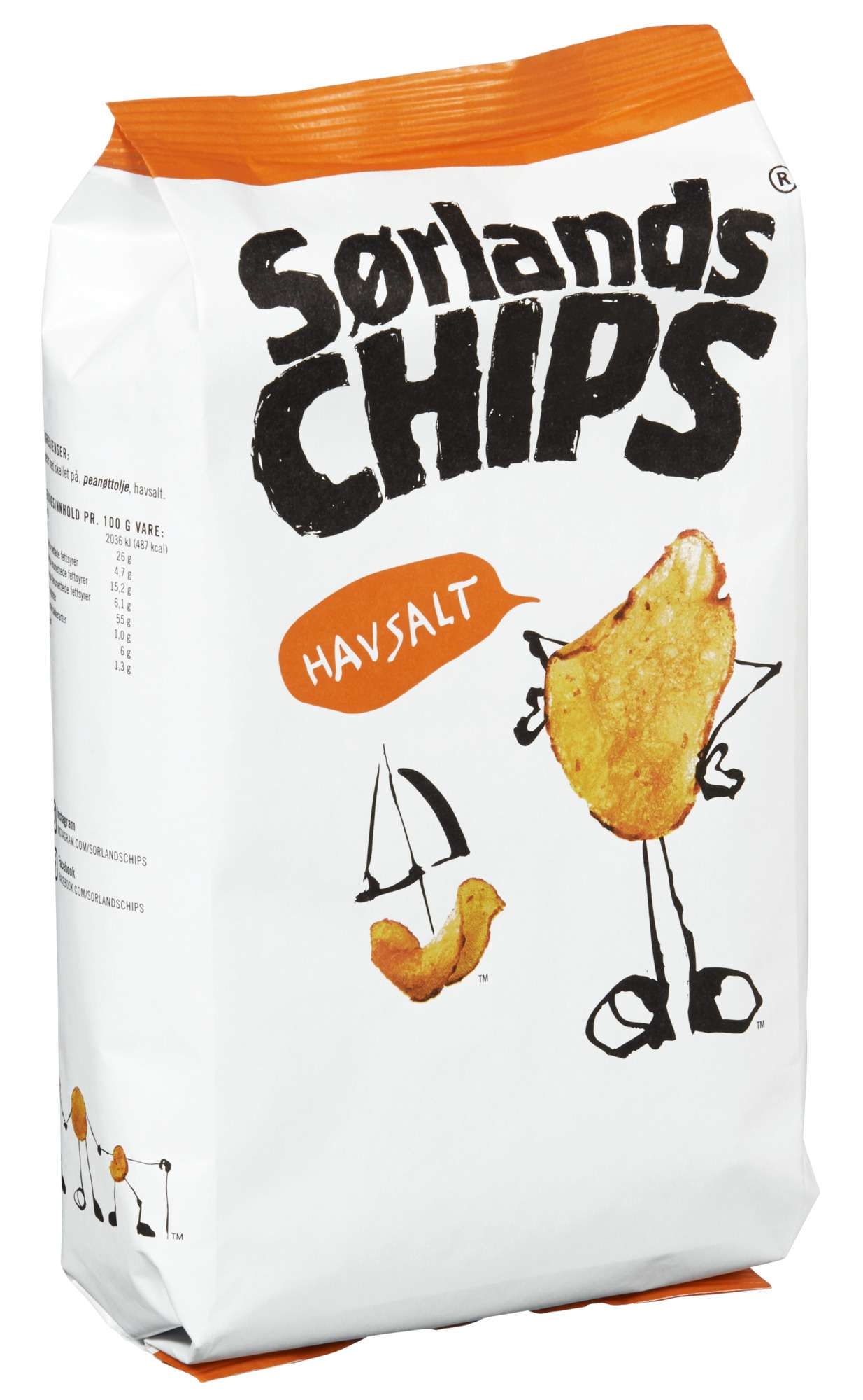 Potetchips havsalt 195g