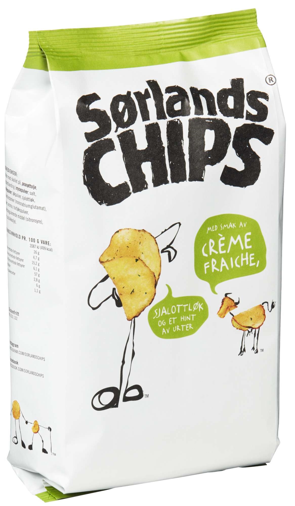 Potetchips creme fraiche 195g