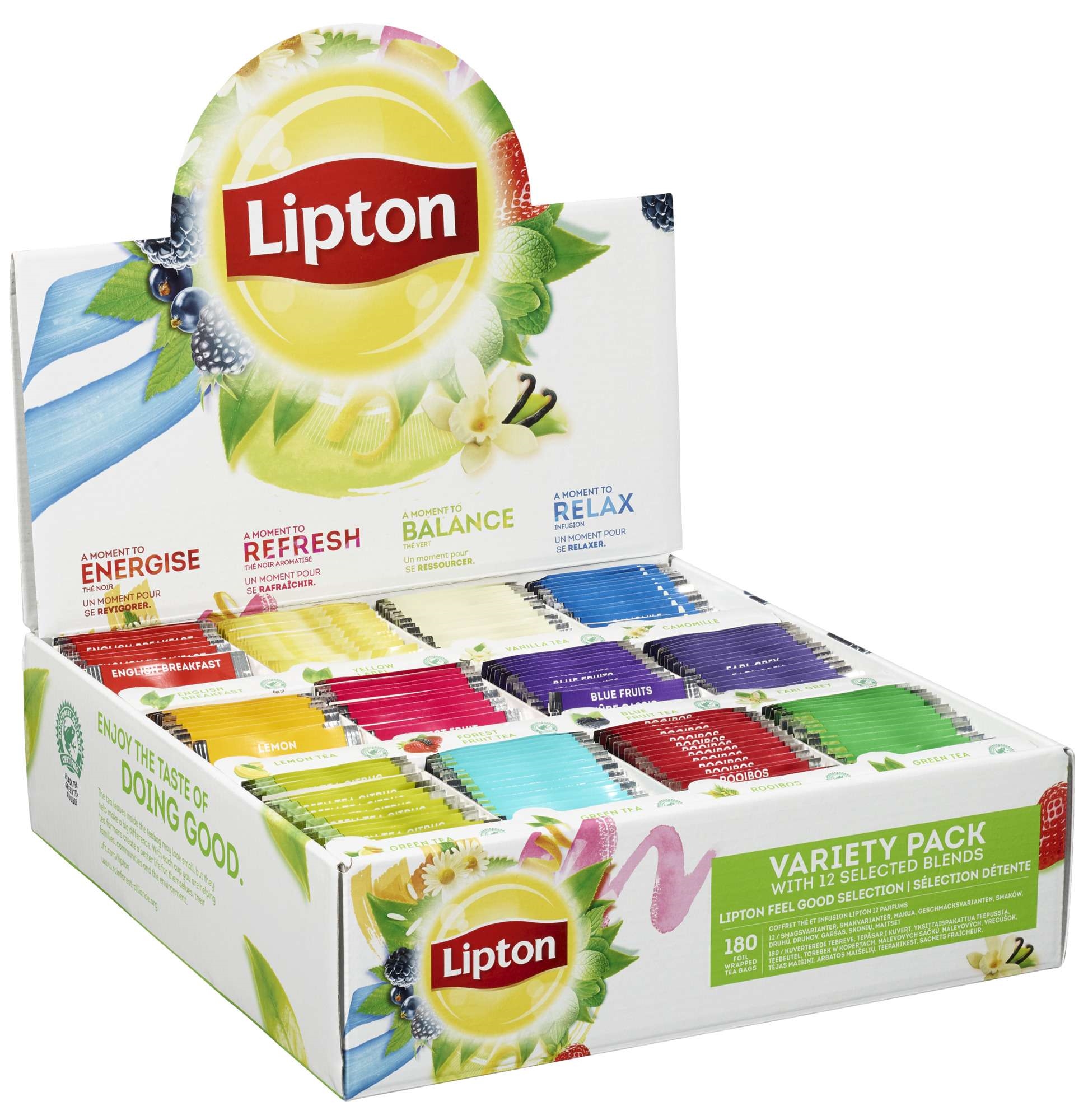 Lipton assortert displayboks te   12x15poser