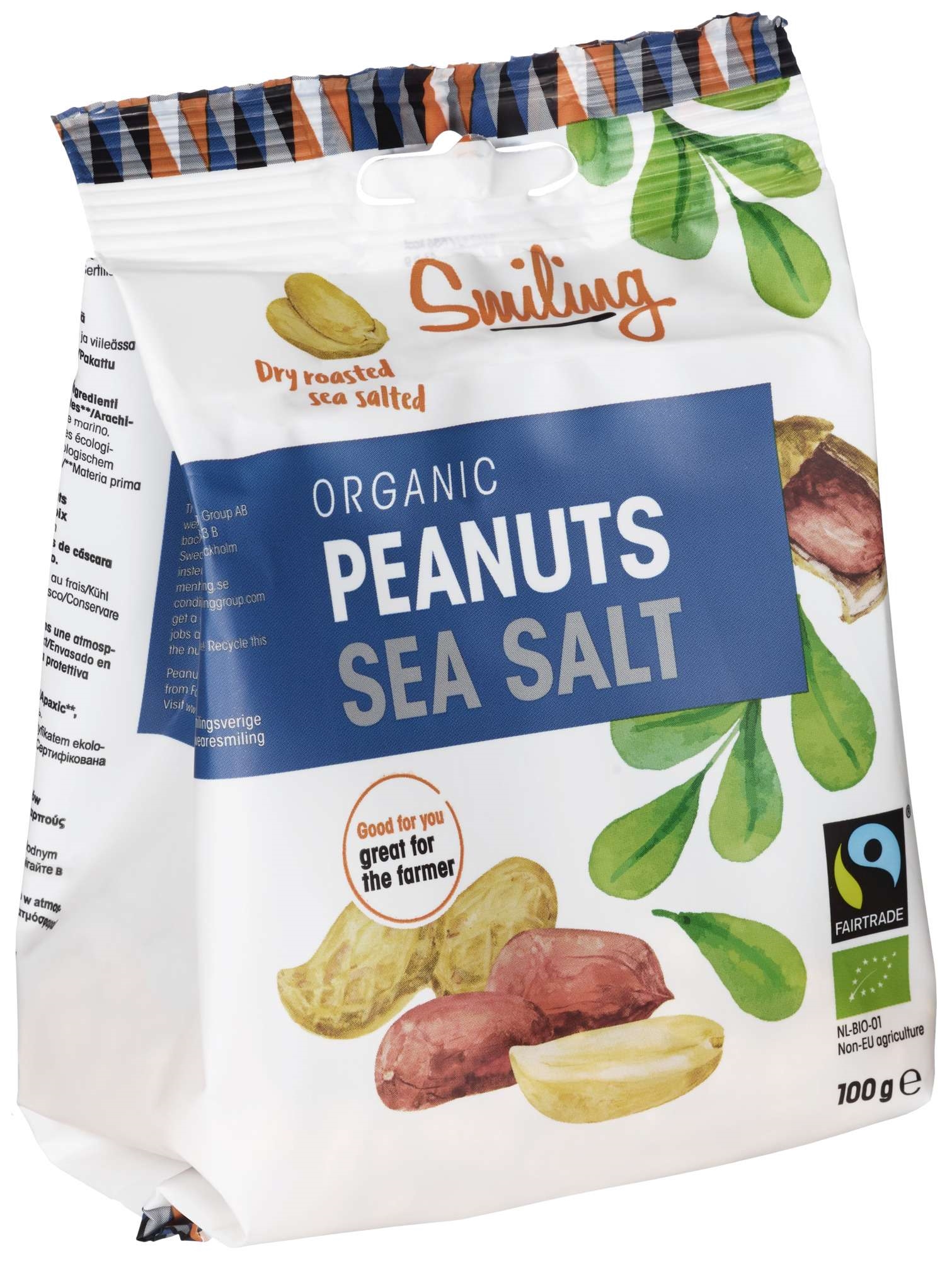 Peanøtter havsalt fairtrade og økologisk 100g