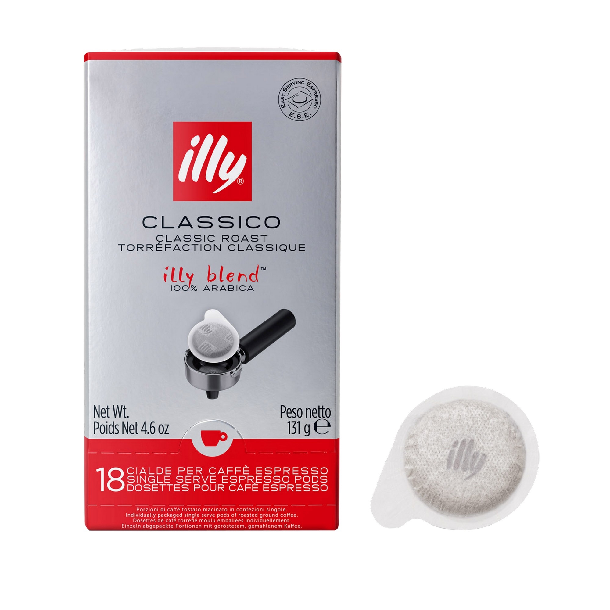 Illy espresso pads classic     131g