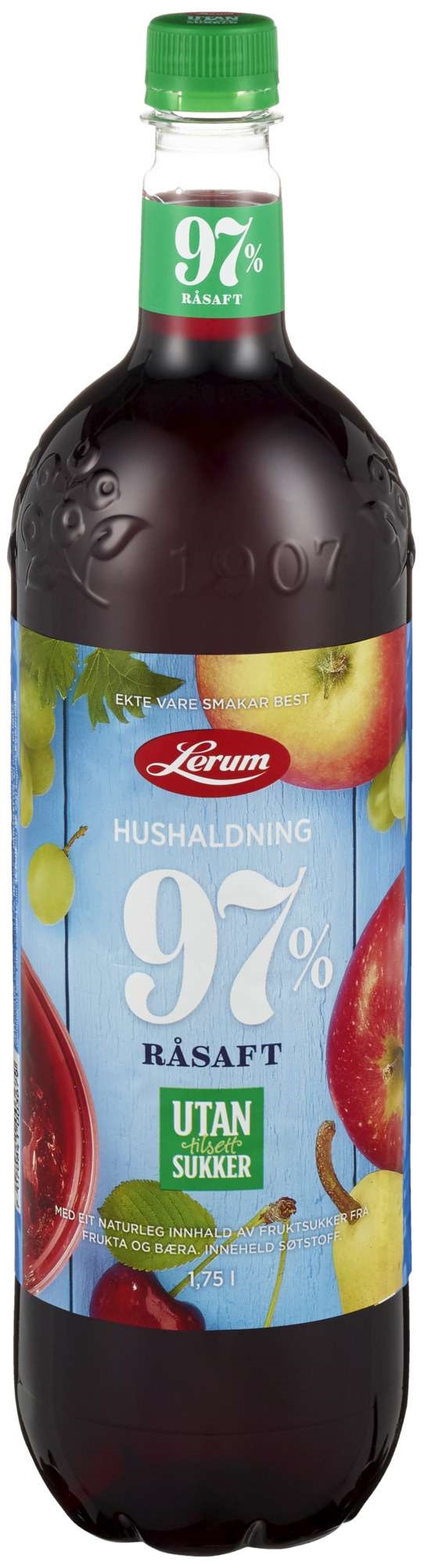 Husholdningssaft uten tilsatt sukker 1,75l