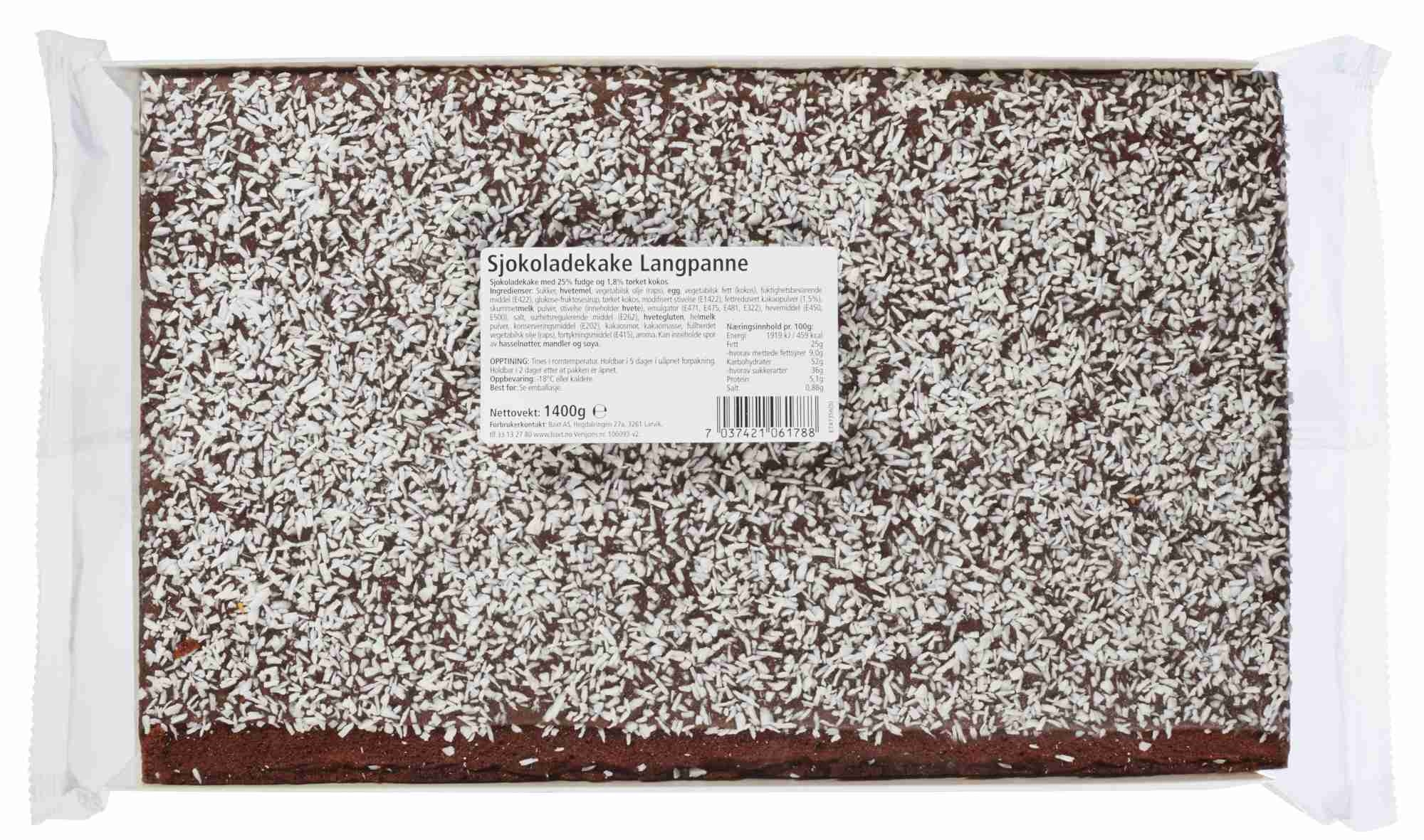 Sjokoladekake langpanne  1400g