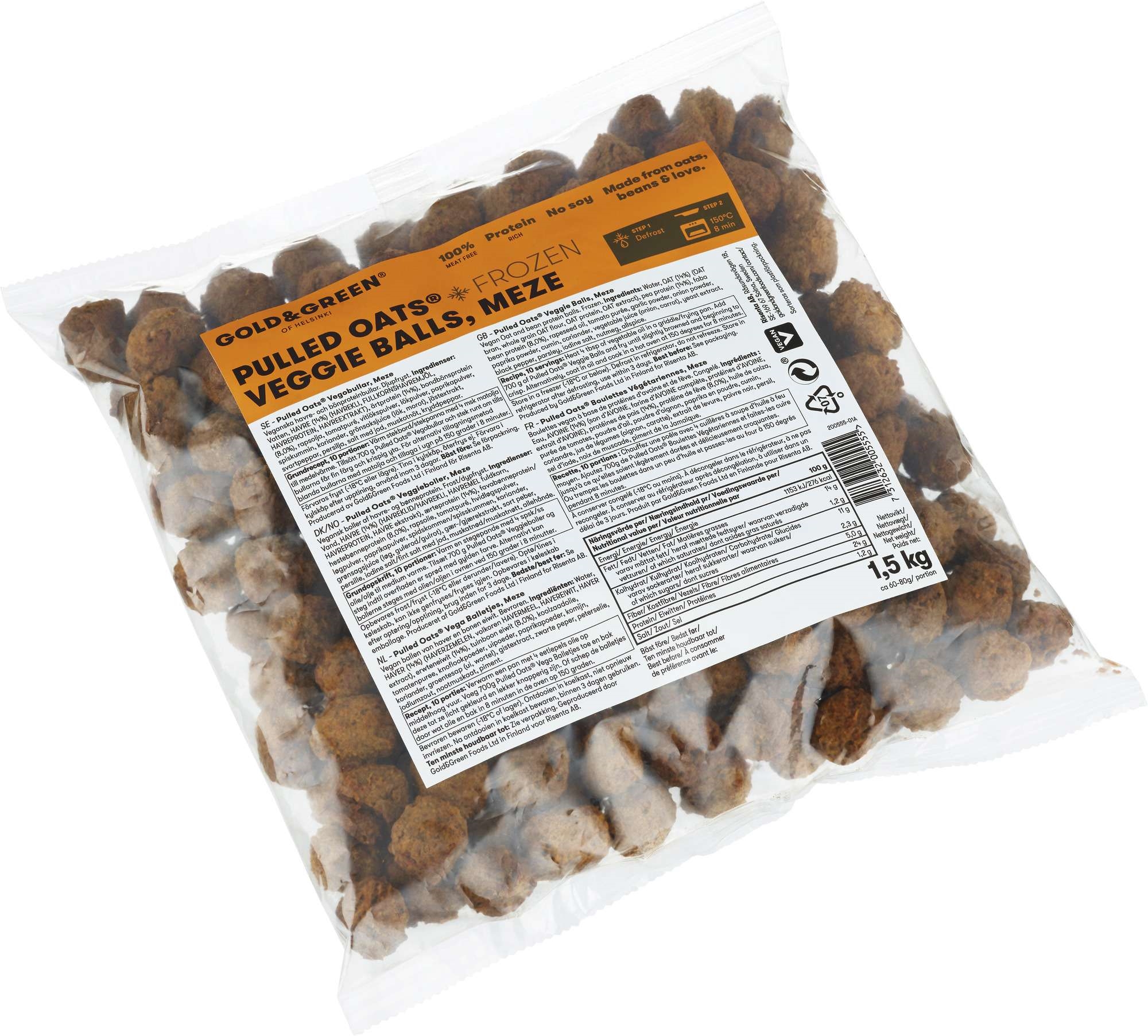 Pulled oats veggieboller meze 1,5kg
