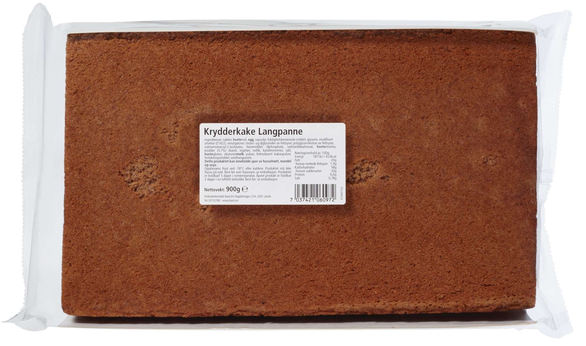 Krydderkake langpanne  900g