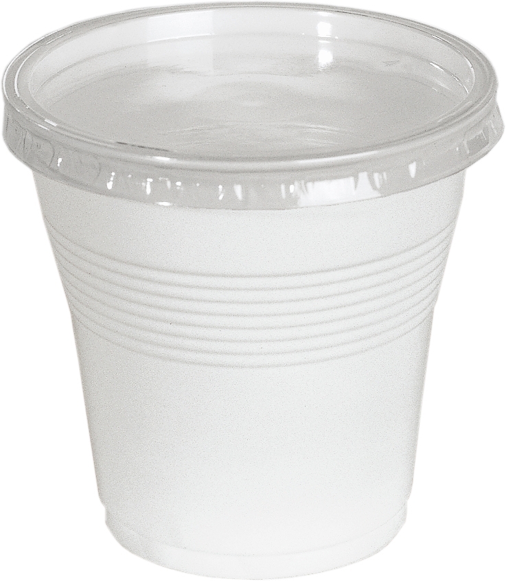 Plastbeger 12 cl hvit   80stk