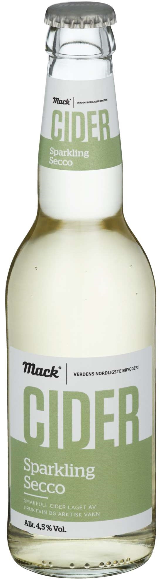 Mack cider eple secco fl   4,5%   24x33cl