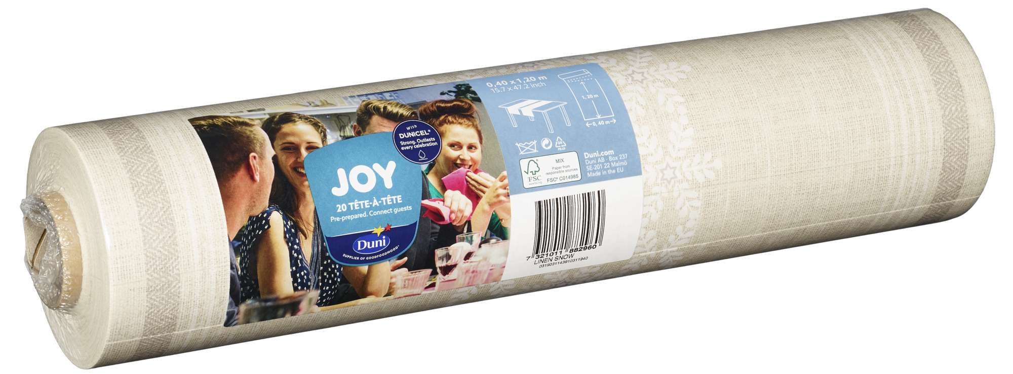 Tete a tete dunicel linen snow 1stk