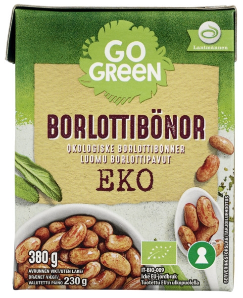 Borlotti bønner, økol.  380g