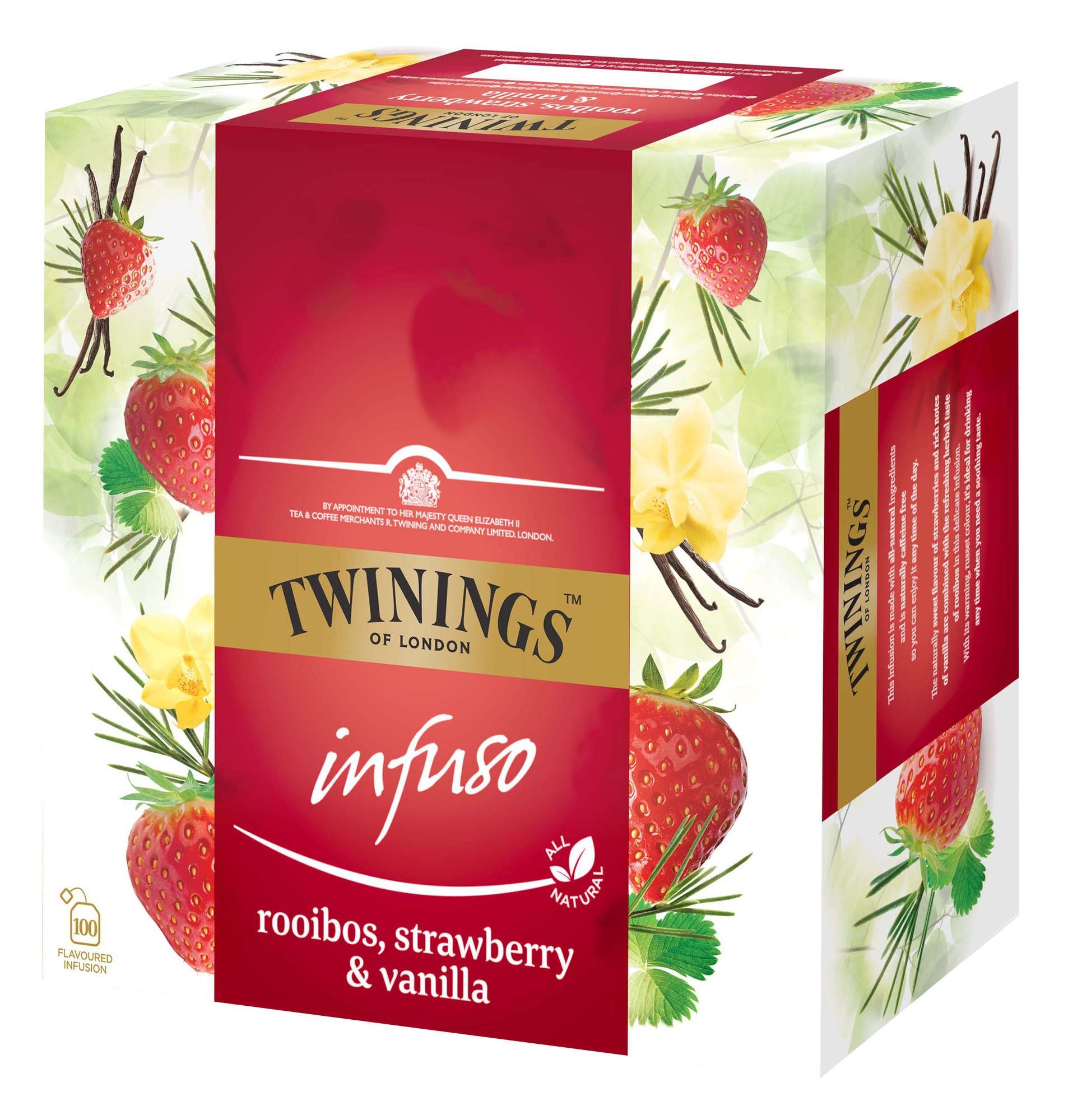 Twinings infuso rooiboos strawberry&vanilla 100bg