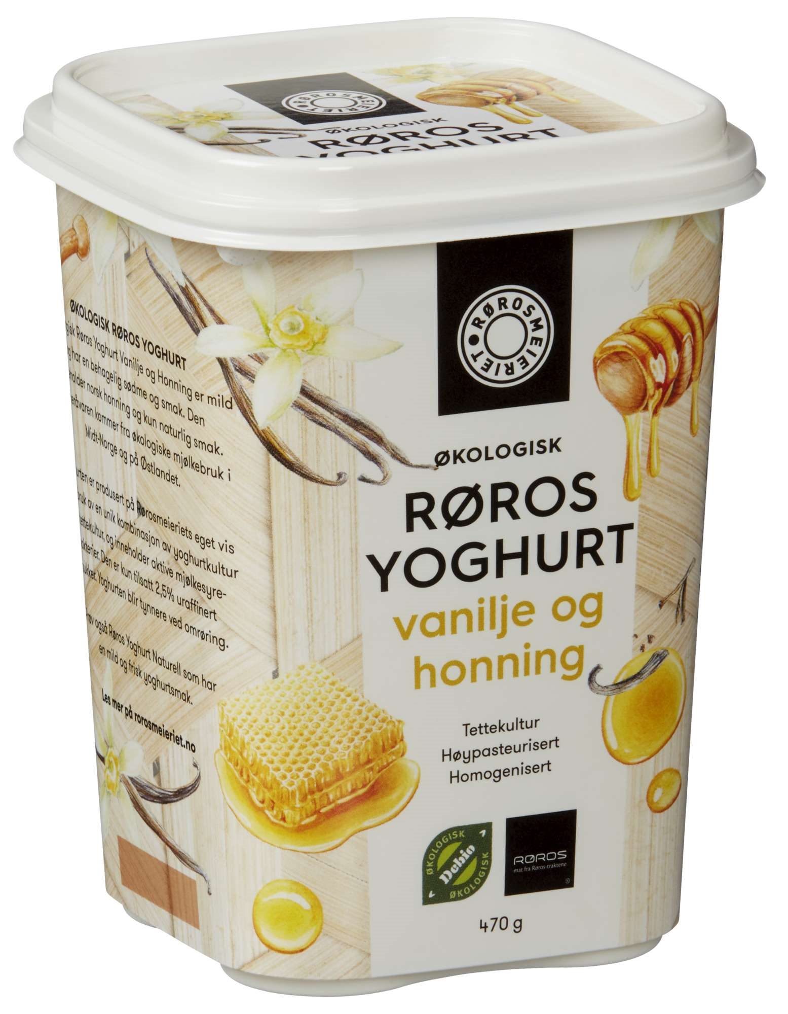 Yoghurt vanilje og honning økol. 470g