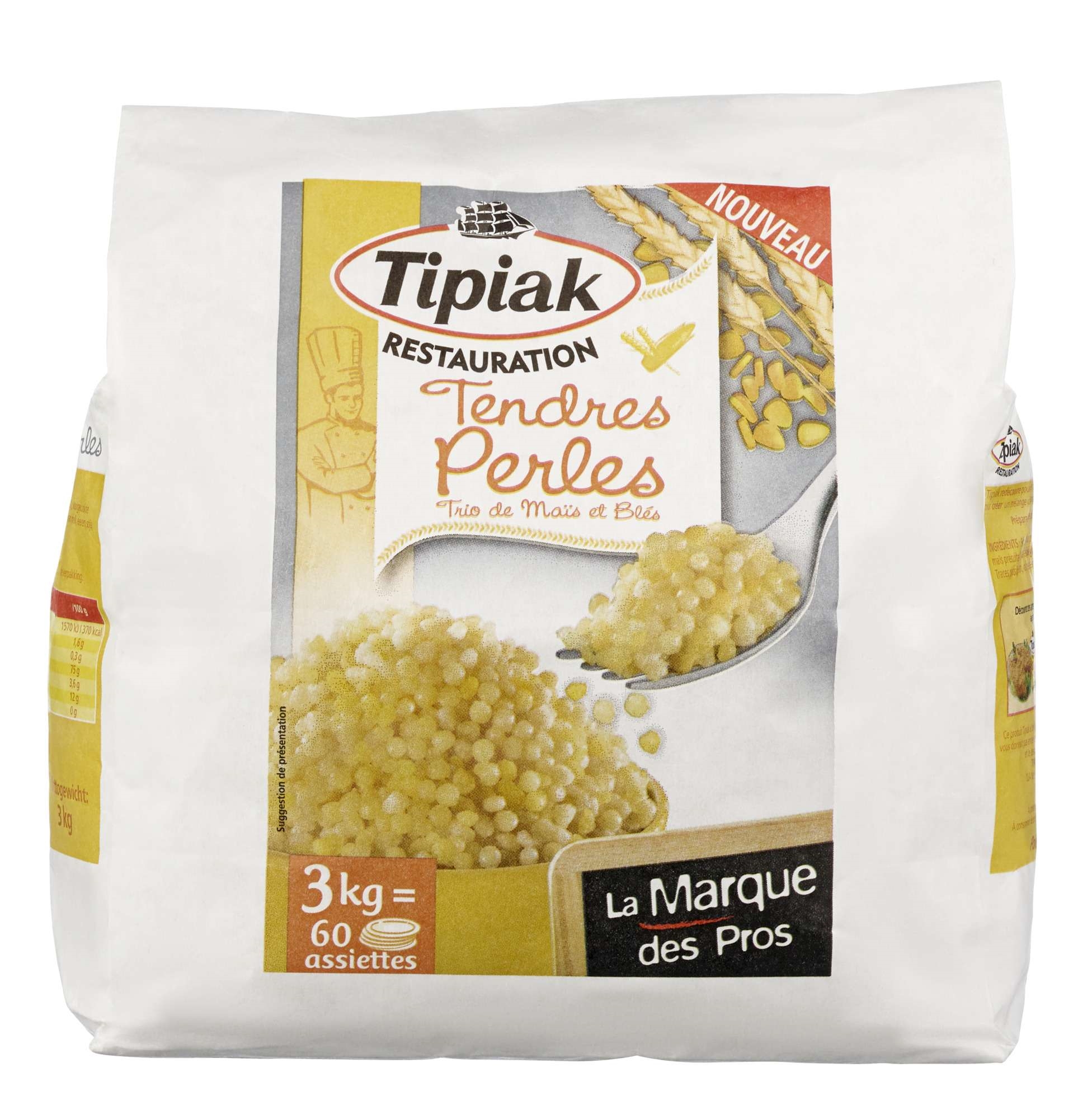 Perle cous cous gul og hvit  3kg