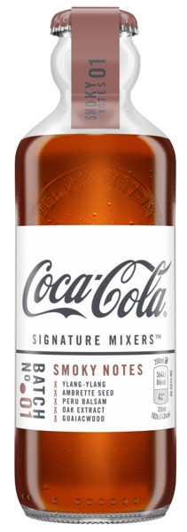 Coca-cola signature mixers smoky glas bottle  12x200ml