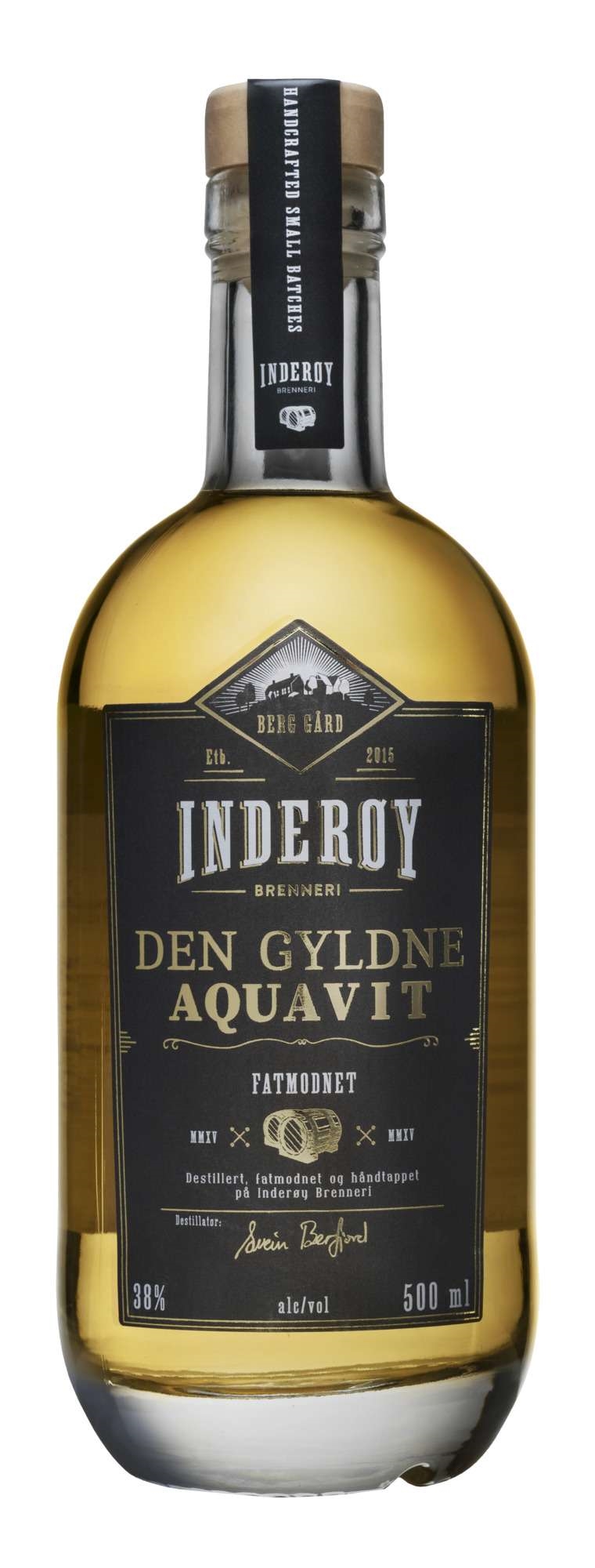 Inderøy brenneri den gyldne aquavit   38%   50cl