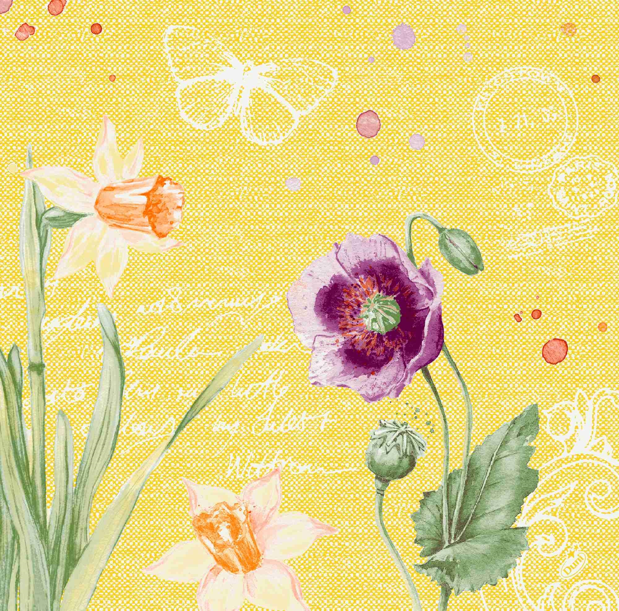 Serviett dunisoft spring lillies 40cm 60stk